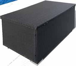 61 cm väri musta color black materiaalit polyrottinki, alumiinirunko, vuorattu polyesterkankaalla materials