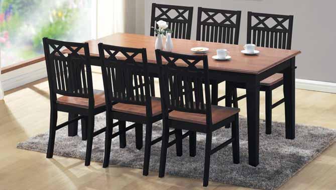 table + 6 chairs pöytä table 180 x 90 cm