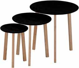 4 lamp table oval 50 x 50 x 51 cm Odense 5 -sarjapöytä, 3-osainen