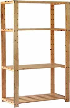 4 -hylly Skåne 4 shelf 74 x 36 x 120 cm