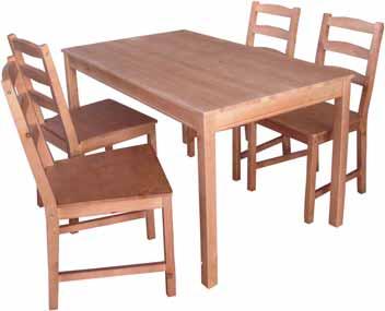 tuoli chair 44 x 55 x 46/95 cm väri valkoinen color white materiaali massiivipuuta, kansi mdf material massive wood, top mdf alle-ruokailuryhmä alle dining set väri