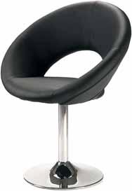 tuoli Delta swivel chair 56 x 69 x 45/84 cm värit valkoinen, musta colors white, black materiaali kromattu