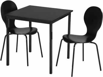 maalattu metallijalka material 40 mm high glossy mdf top, painted metal leg värit musta, valkoinen