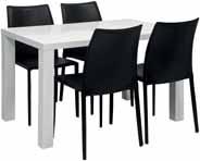 glossy bented veneer, imitation leather, chromed metal Tuolit