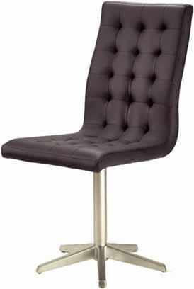 Maurizio-tuoli Maurizio chair Maurizio-tuoli Maurizio chair 46 x 63 x 98 cm värit musta tai valkoinen keinonahkaistuin, sampanjan värinen teräsrunko colors black or white imitation leather seat,