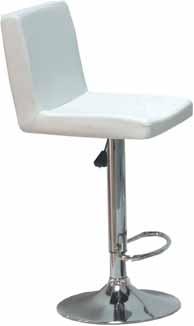 Prato-bartuoli Prato bar stool 42 x 45 x 102-128 cm värit musta, valkoinen colors black, white materiaali kromattu metalli, keinonahkaverhoilu material chromed metal, imitation leather