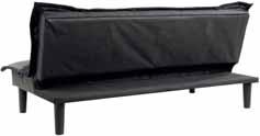 Sardinia day bed Sardinia-sohvasänky Sardinia day bed 179 x 89 x 77 cm 179 x 106 x 36 cm vuoteena as in bed väri musta color black materiaalit