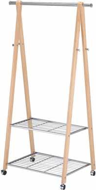 Fred-vaatenaulakko Fred coat rack ø 31 x 180 cm väri teräs/tumma pähkinä color