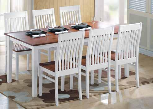 Lombardia-ryhmä Lombardia set pöytä + 4 tuolia table + 4 chairs Milano-ruokailuryhmä Milano dining set Milano pöytä + 6 tuolia Milano dining table + 6 chairs mitat pöytä measures of table 180 x 90 cm