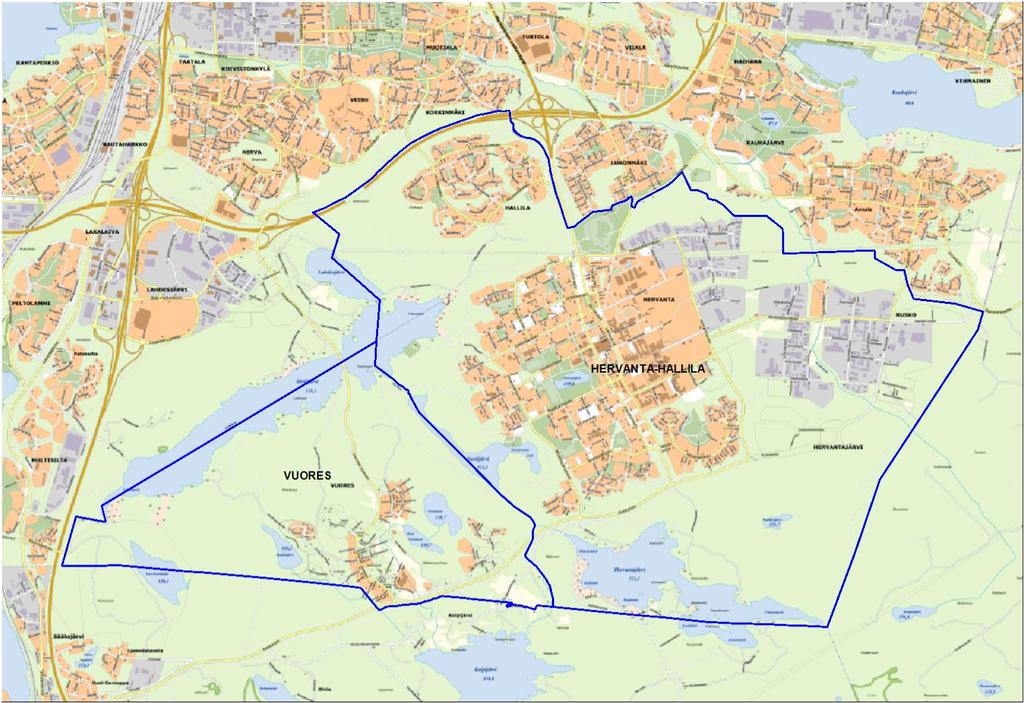 Ennakoitu alueellinen väestönkehitys 6-15-vuotiaiden ikäryhmissä (Tampereen kaupungin väestösuunnite 2014) Hervanta-Hallila Vuores Huom!