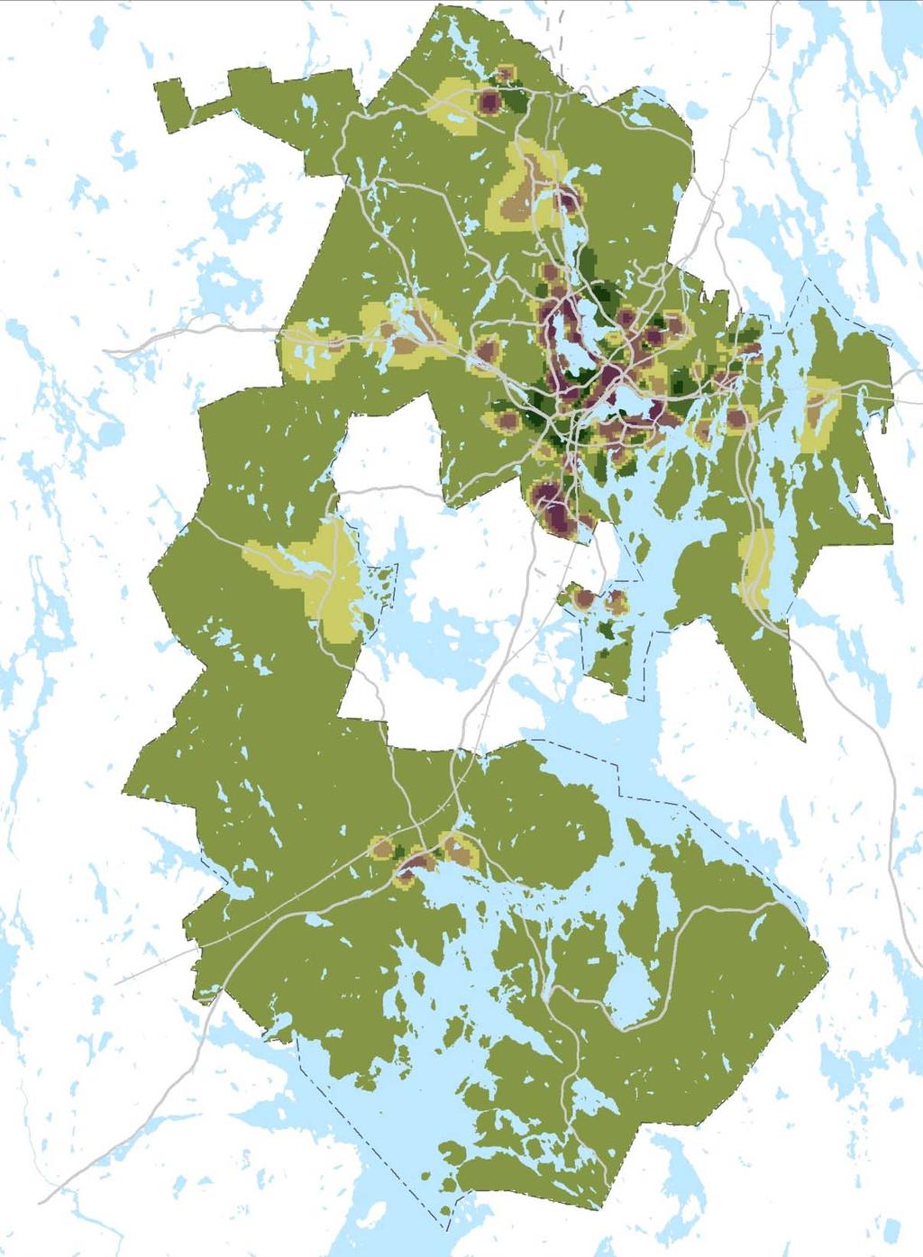 Alueellinen väestökehitys 2001 2010 2015 2020 2025 2015-2025 Kantakaupunki 21 712 25 149 27 332 29 540 30 760 3 223 Kypärämäki- Kortepohja 9 805 10 537 11 941 12 220 12 210 229 Lohikoski-