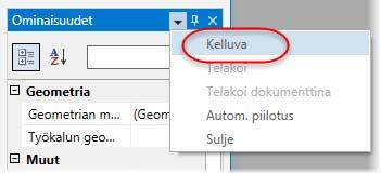 5 Klikkaa Ominaisuuksien otsikkoriviä ja siirrä taulukkoruutu johonkin kohtaan Tool Managerin ulkopuolelle.