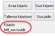 84 MASTERCAM X9/ Työkalujen ja pidinten käyttö työstöradoilla 13 Valitse dynaamisen jyrsinnän Pidinsivulla Avaa kirjasto -painike, siirry gsg_tool_manager_harj.tooldb - tietokantaan ja avaa se. HUOM.