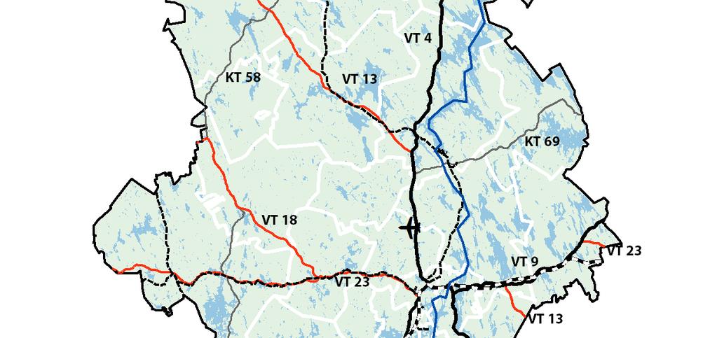 Maakunnan keskeisimmät päätiet, valtatie 4 ja valtatie 9 Tampereen suunnasta Jyväskylään saakka sisältyvät liikenne- ja viestintäministeriön ehdotukseen valtakunnallisesti merkittäviksi runkoteiksi.