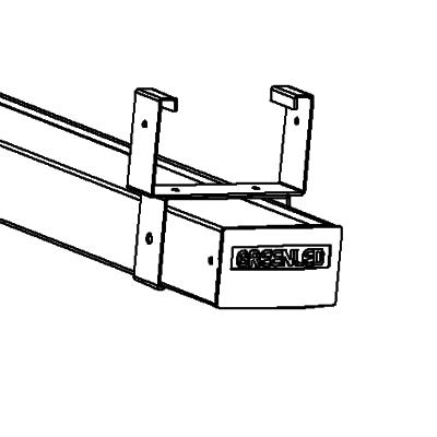 Kannattimet Kattokannake Valaisinkiskokannake Pallon iskun kestävä kannake valaisinkiskoon Säädettävä kiskokannake Säädettävä kattokannake Vaijerikannake (max 8 mm)