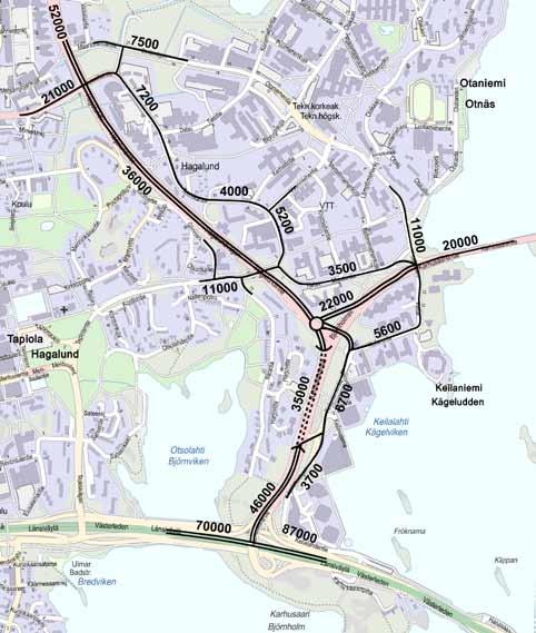 5. Vaikutukset 5.1. Liikenteelliset vaikutukset Verkolliset muutokset :n uudistaminen osuudella Länsiväylä Karhusaarentie ei sisällä varsinaisia verkollisia muutoksia.