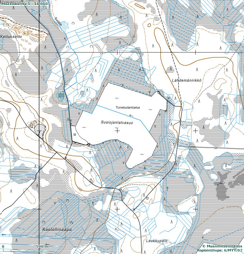 Taulukko 1. Kuivaniemen esimerkkisoiden turpeentuotannon nykytilanne.