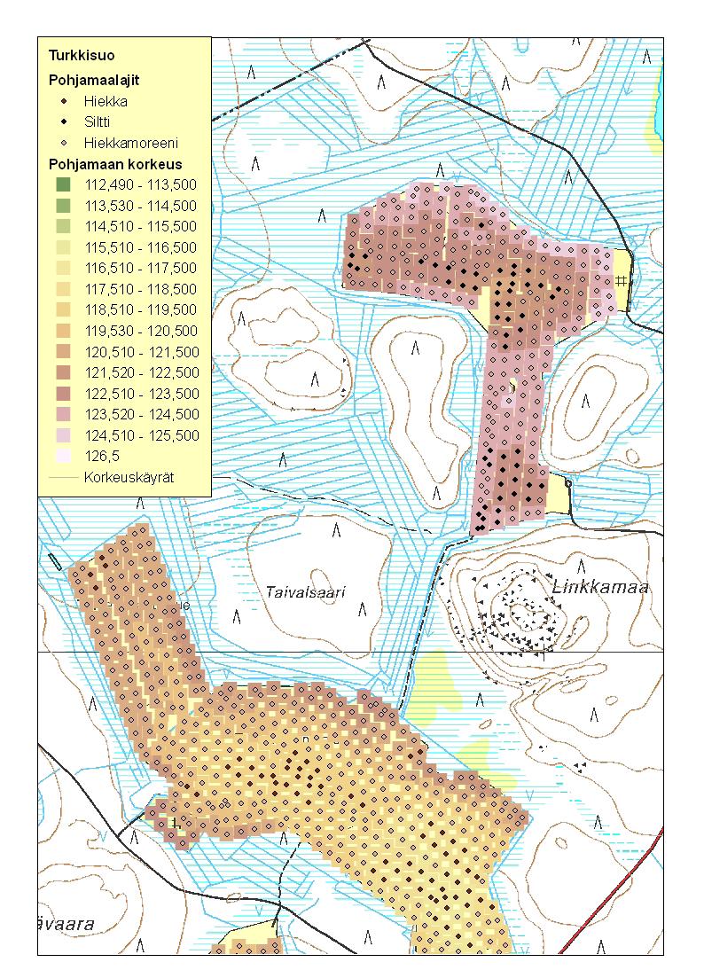 Turkkisuo Ehdotetut jälkikäyttömuodot: pohjoisosaan metsitys (Kuvat 22 ja 23 sekä 26 ja 27), keskiosa soveltuu pelloksi tai laitumeksi (Kuvat 28 ja 29),