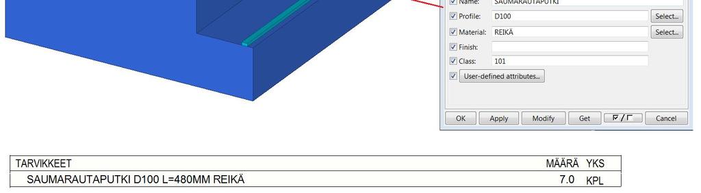 Jos sähkösuunnittelija piirtää sähköistykset 2D-piirustuksina, niin hänelle on lähetettävä elementistä dwg-piirustus, jonka päälle sähköistykset piirretään.