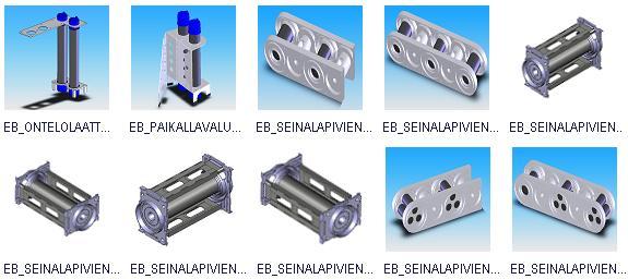 42 (41) Moduli Leveys Korkeus Tekla Structures laajennus K160_2 340 97 EB_SEINALAPIVIENTI_LV_K160_2 K160_3 420 97 EB_SEINALAPIVIENTI_LV_K160_3 K70 70 100 EB_SEINALAPIVIENTI_MOD_K70 K100 100 70