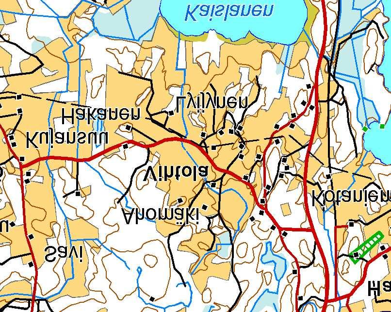 Lappeenranta, 500 ha, 1:20 000 maisema-alueen raja