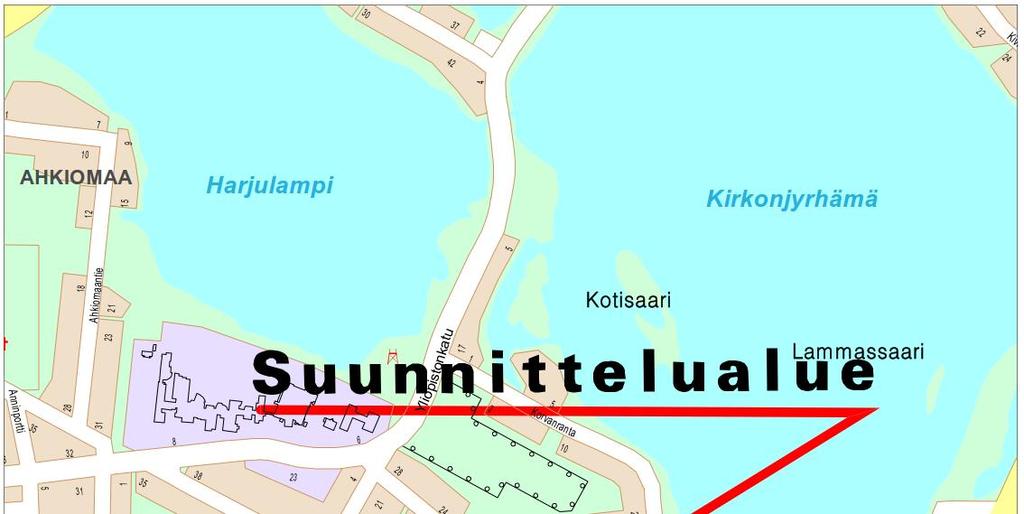 3 Sijaintikartta Kartassa on osoitettu kaavoituksen suunnittelualue.