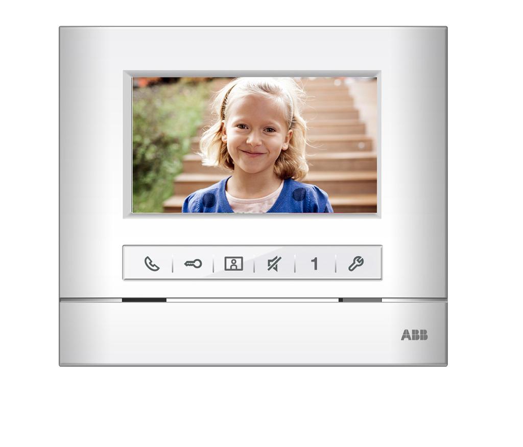 12 ABB-WELCOME ESIMERKKIJÄRJESTELMIÄ JA OHJEITA Videonäyttö basic hands-free 4,3 M22341-W-02 1 1. Näyttö 4,3 basic 2. Puhelun vastaus ja soitto 3.