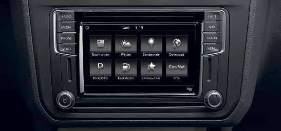 Tähän radiojärjestelmään on saatavissa mobiilipalvelu Car-Net App-Connect. 4) KA KO 06 Navigointijärjestelmä Discover Media.