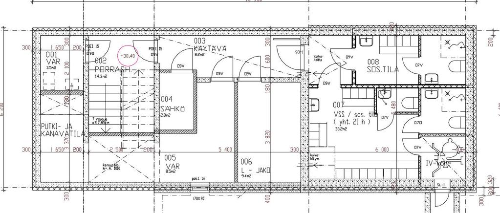 Merkittävä ilmavuoto 99, 2303 Tonttisähkö 2309 AP/US 2307 AP/US