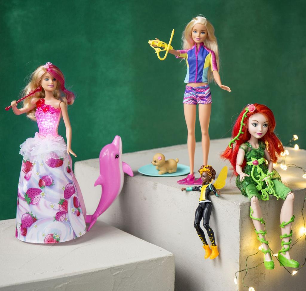 Barbie Sweetville Feature Princess Prinsessa 44,90 DC Super Hero Girls Nukke Ikäsuositus 6+. Erilaisia.