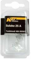 Sulakkeet Sulake mini laatta 10 A 5 kpl Tuotekoodi 400-S02527 Sulake mini laatta 15 A 5 kpl Tuotekoodi 400-S02627 Sulake mini laatta 20