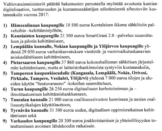 Osallisuussivuston luominen ja uusien osallisuustyökalujen käyttöönotto 10-12/2017 Tarkoituksena on luoda osallisuussivusto Tuusulan kunnalle, joka toimii väylänä kunnan ja kuntalaisten väliseen