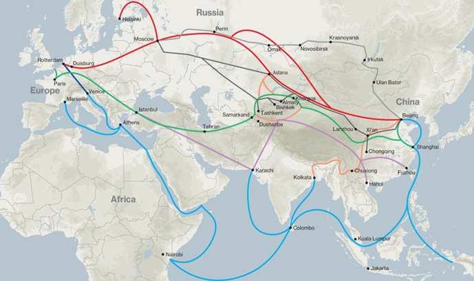 One Belt, One Road Kiinan valtion pitkäaikainen strateginen kehityssuunnitelma: One Belt, One Road taloudellisten ja kulttuuristen suhteiden kehittämiseksi Euroopan, Lähi-Idän, Afrikan ja