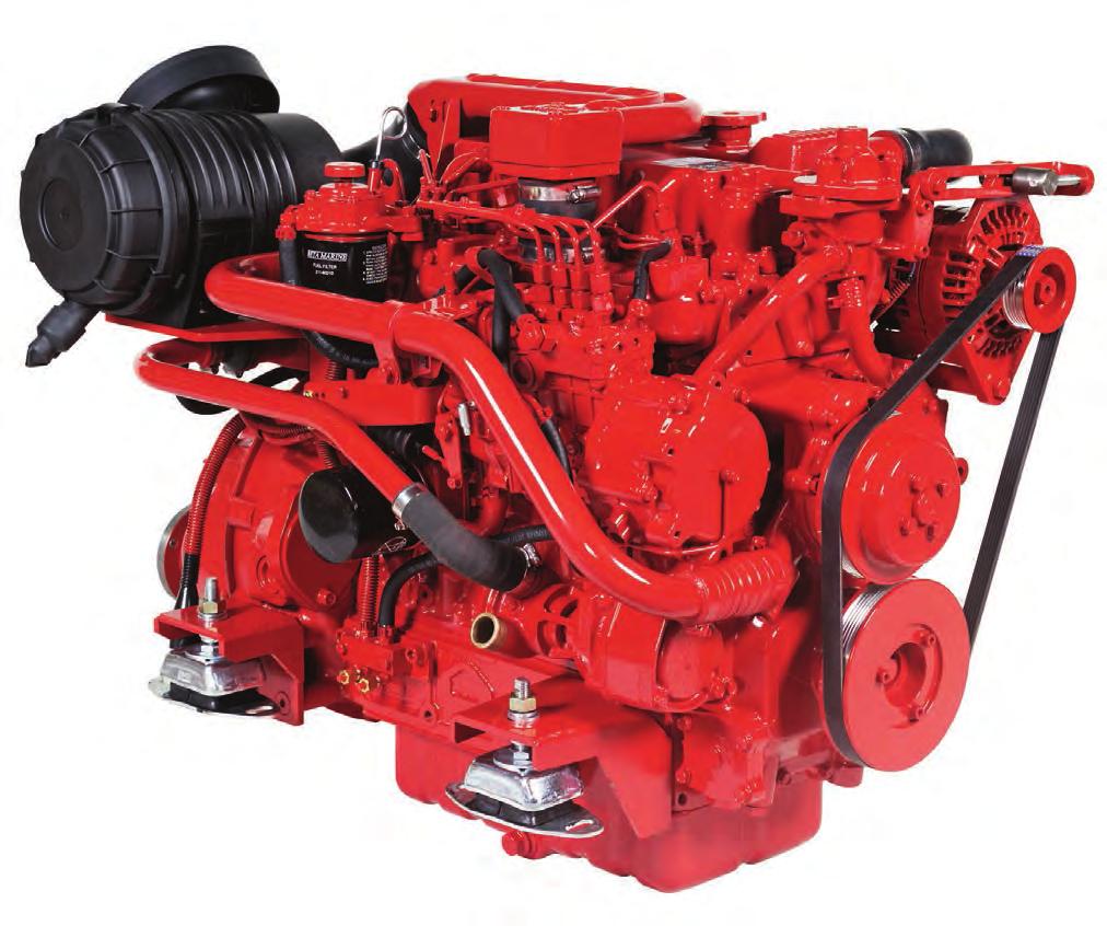 Beta 90 4 Cylinders - 3769cc - 90hp max at 2,600 rev/min - 425Kg Engine shown with optional Polyvee Drive These are typical