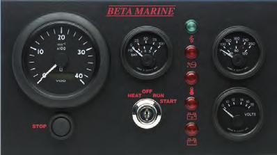 Control Panels 180mm 150mm 298mm 190mm 166mm 166mm 140mm 90mm Standard Control Panel ABV Tachometer with running hour recorder, keystart switch, push button stop, green light for power on, red