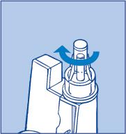 A Kynän laittaminen käyttökuntoon ilman poistamiseksi ennen jokaista pistosta Neulaan ja sylinteriampulliin voi normaalin käytön aikana kertyä hiukan ilmaa.
