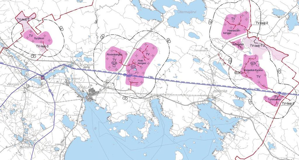 10 Rataosuus sijoittuu Jaalangan kohtaa lukuun ottamatta matkailun vetovoima-alueella (mv), jolla on osoitettu maakunnan matkailu- ja virkistystoiminnan kannalta merkittävimmät aluekokonaisuudet.