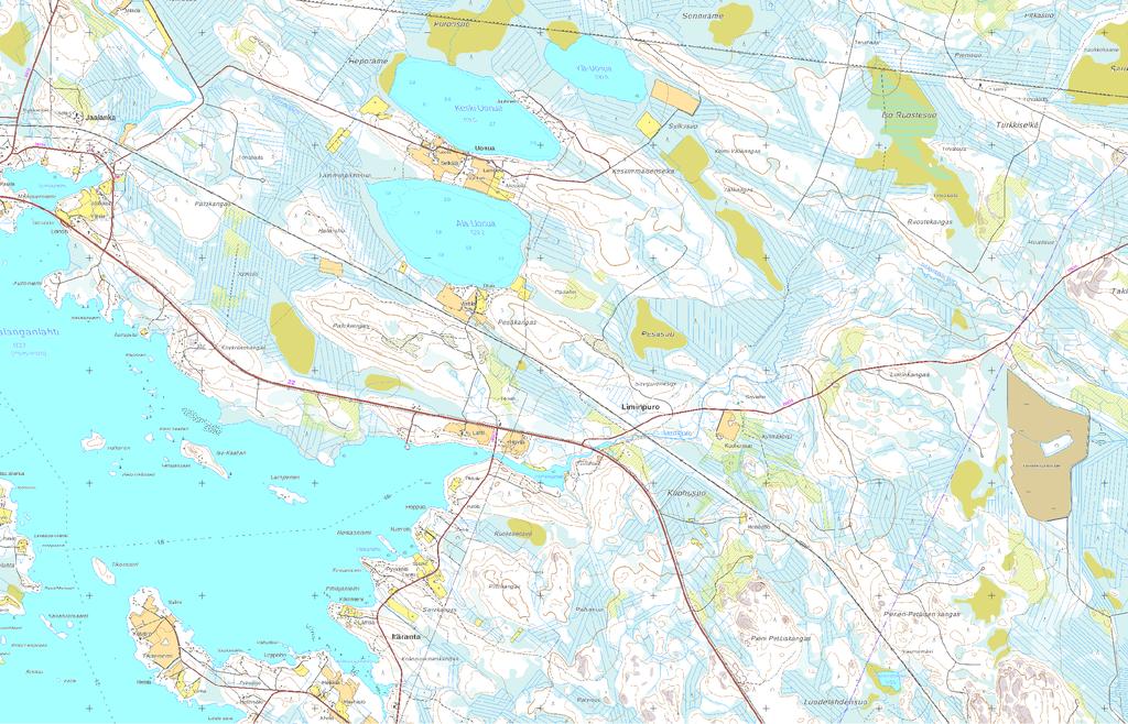 Oulu-Kontiomäki liikennepaikkojen esiselvitys välillä Utajärvi-Kivesjärvi Liminpuron liikennepaikka km 864+149 km 865+436 Y l ä - U o n u a LIITE 9 (piirustusnro 3700 72 1300) } @ 860 @ 861 K e s k i