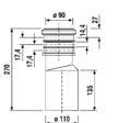 50mm yhteellä, oikea 47 223666 Viemäröintikulma 90 Ø 90 12 100044