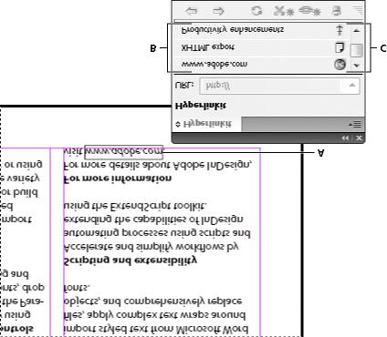 --> Hyperlinkit Hyperlinkit-paneelin yleiskuvaus Hyperlinkkien luominen Hyperlinkkien hallinta Hyperlinkit-paneelin yleiskuvaus Kun julkaisuun luodaan hyperlinkkejä ja se viedään Adobe PDF- tai