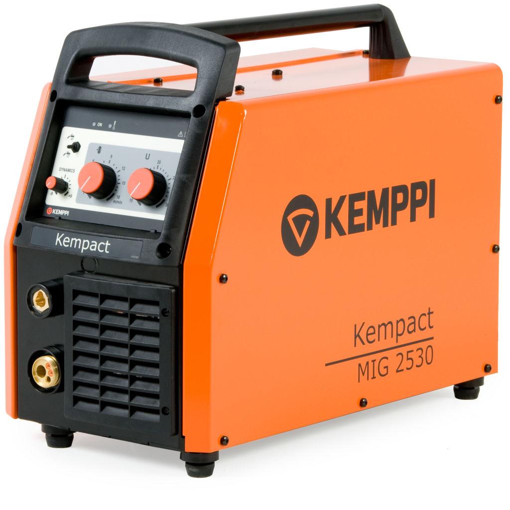 Kempact MIG 2530 Kempin K5-tason MIG-hitsauslaite, jossa hitsausjännitettä ja langansyöttönopeutta säädetään omilla säätönupeillaan.