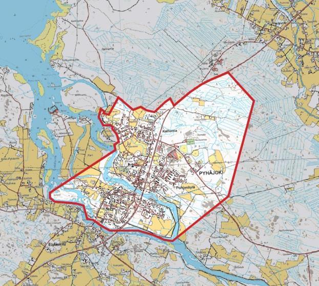 01.2014. 3.7 Pyhäjoen keskustan osayleiskaava 2025 Keskustan osayleiskaava tulee toimimaan alueen asemakaavoituksen sekä muun rakentamisen ja suunnittelun pohjana.