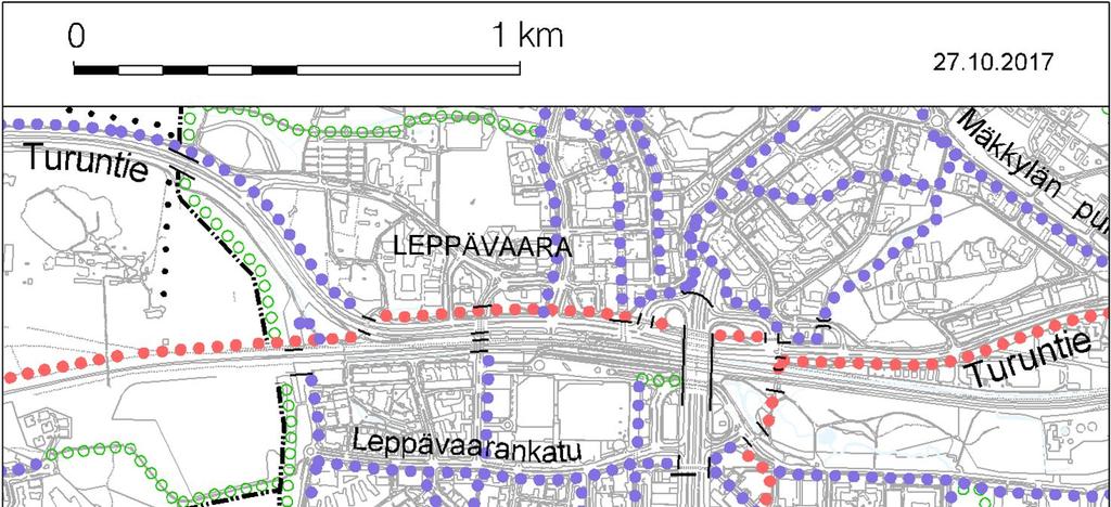 7 (11) Kuva: Kevyen liikenteen tavoiteverkko (2017) Espoon kaupunki.