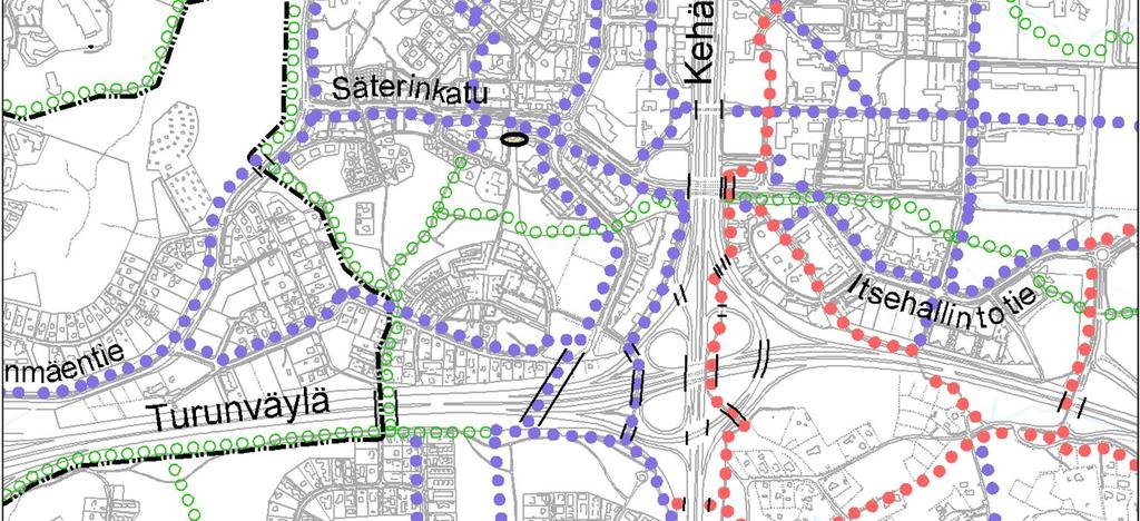 Julkinen liikenne Lähimmät bussipysäkit sijaitsevat Säterinkadulla noin 100 m päässä ja Alberganesplanadilla noin 200 m päässä suunnittelualueelta.