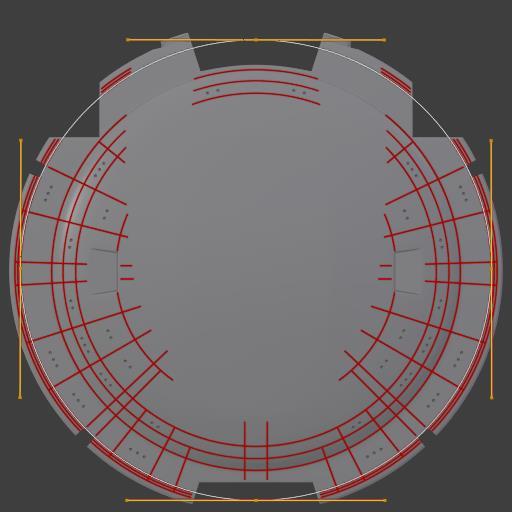 22 Kuvio 21. Bezier-käyrällä toteutettu urageometria. Bezier-käyrillä oli helppo luoda linjoja, jotka seurasivat lautasosan urien kulkureittejä tarkasti.