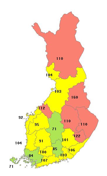 Vakioidut potilaat ja hoitopäivät psykiatrian erikoisalan laitoshoidossa