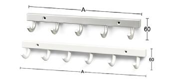 kromattu L 340mm 4250 4310 4255 4315 4260 4320 4265 4325 4310-4315 Kaksoiskoukku 4310 RST, L 52 * K 85mm 4315 valkoinen, L 52 * K 85mm 4320-4325 Iso