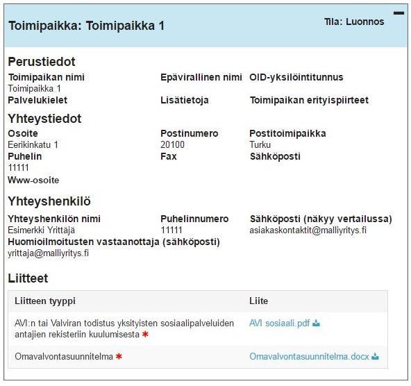 Päätöskäsittelyssä olevan hakemuksen tiedot ovat lukittuna kunnes kunta hyväksyy tai hylkää sen, tai palauttaa sen palveluntuottajalle pyydettyjen lisätietojen täyttämiseksi.