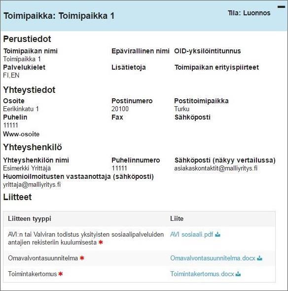 Päätöskäsittelyssä olevan hakemuksen tiedot ovat lukittuna kunnes kunta hyväksyy tai hylkää sen, tai palauttaa sen palveluntuottajalle pyydettyjen lisätietojen täyttämiseksi.