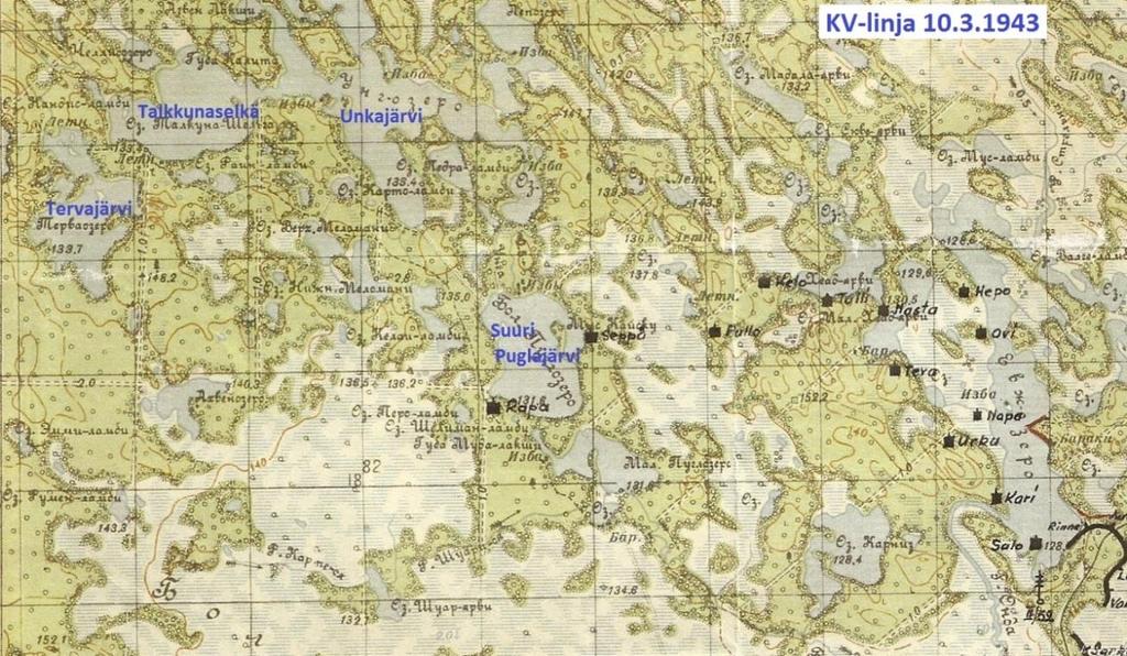 Joukot vaihtuivat tiheään edelleen kaksi joukkuetta 5.12.42 1./JR52 vaihtoi 7./JR52:n, vahvuus: 2+11+56 = 69 5.1.43 3./JR52 vaihtoi 1./JR52:n, vahvuudet: KV Viha 1+4+27 = 32 KV Mantere 1+4+32 = 37 25.